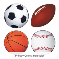 48 Pack Bulk Sports Party Cutouts