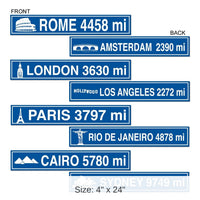 48 Pack Bulk Travel Street Sign Party Cutouts