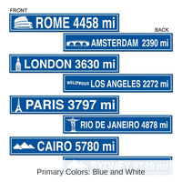 48 Pack Bulk Travel Street Sign Party Cutouts