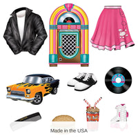 120 Pack Bulk 50's Party Cutouts