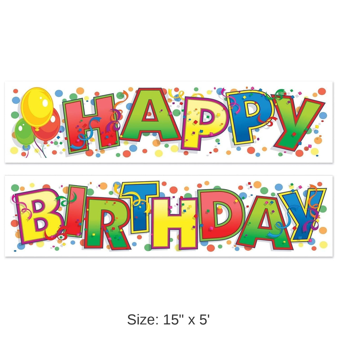 24 Pack Bulk Happy Birthday Party Banner