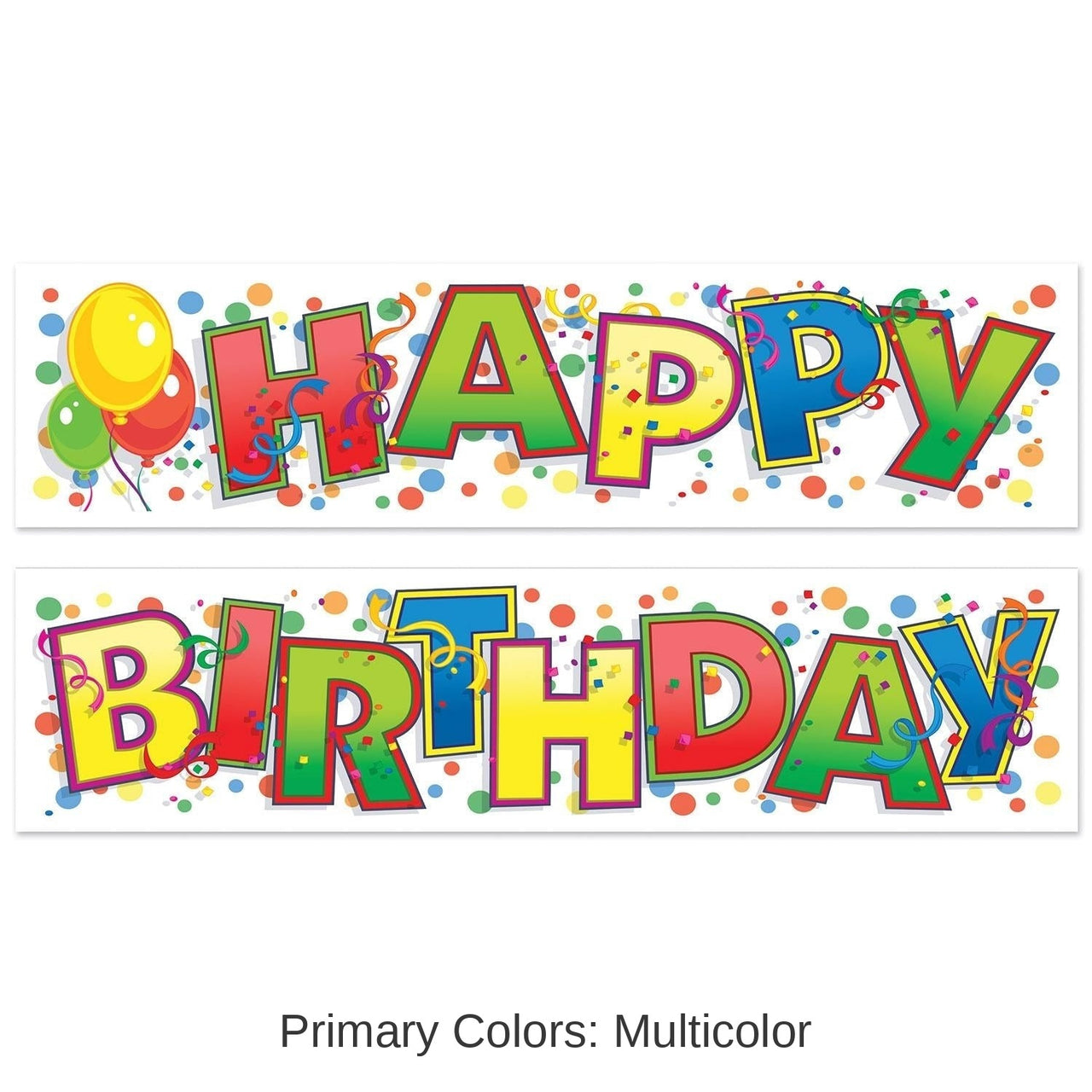 24 Pack Bulk Happy Birthday Party Banner