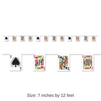 12 Pack Bulk Playing Card Pennant Party Banner