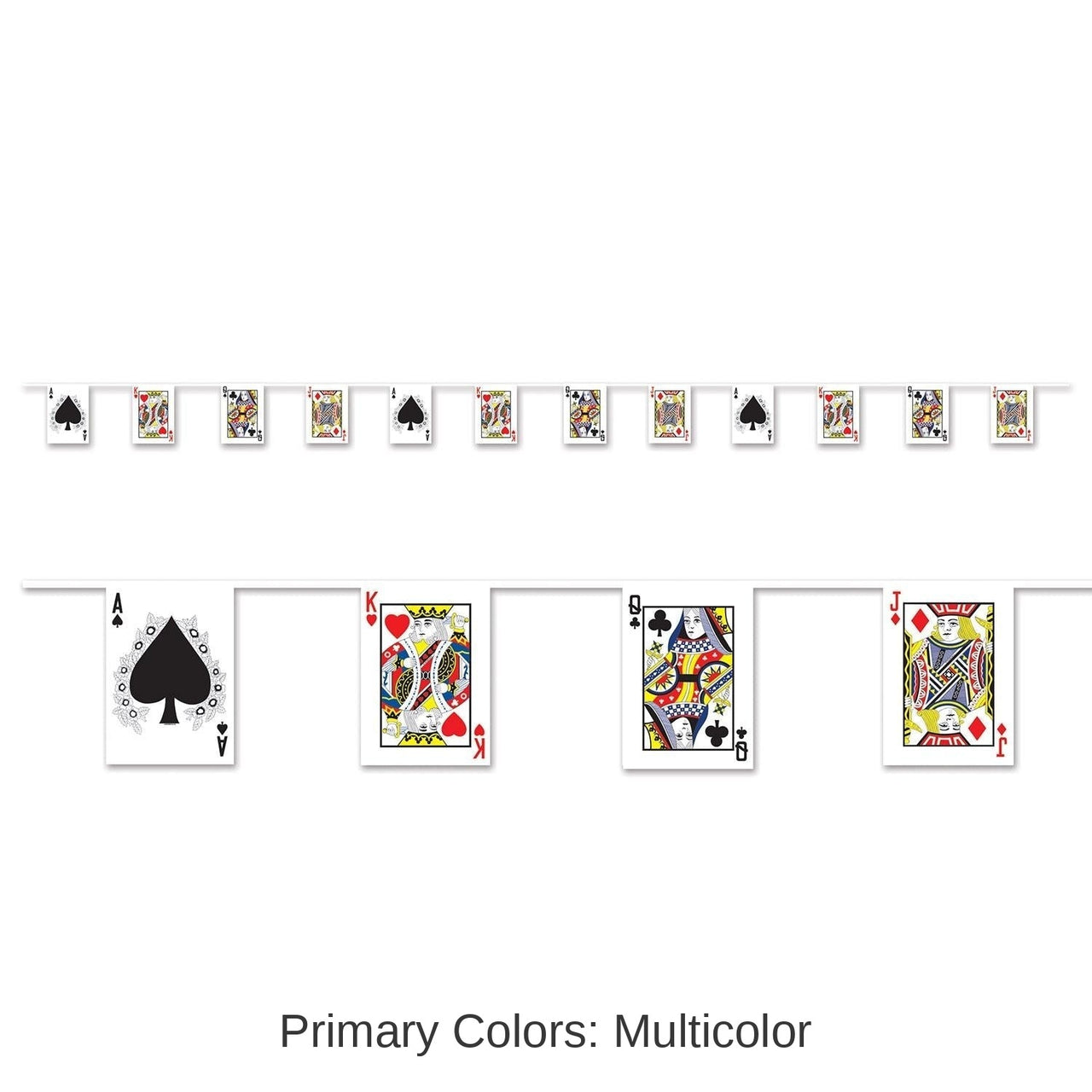 12 Pack Bulk Playing Card Pennant Party Banner