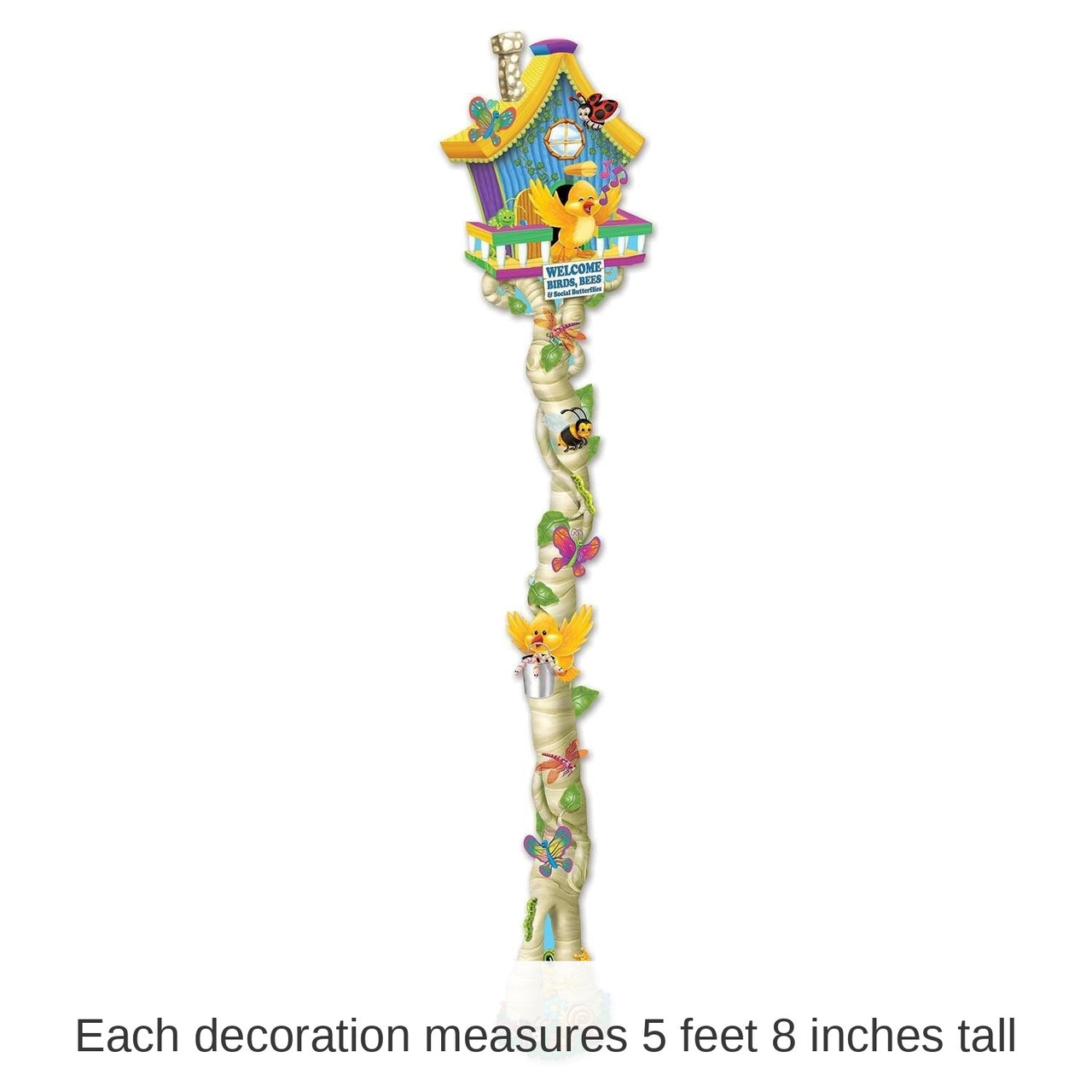 12 Pack Bulk Jointed Spring Birdhouse Party Decoration