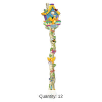12 Pack Bulk Jointed Spring Birdhouse Party Decoration