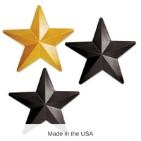 36 Pack Bulk Plastic Stars, asst black & gold Party Decorations