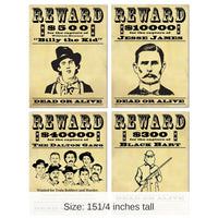 48 Pack Bulk Wanted Sign Party Cutouts