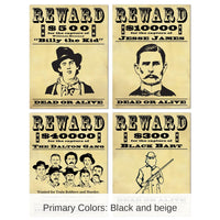 48 Pack Bulk Wanted Sign Party Cutouts