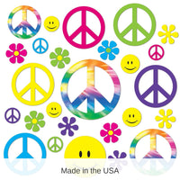 504 Piece Bulk Retro 60's Party Cutouts