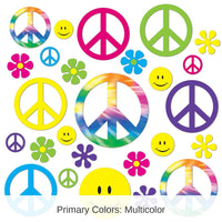 504 Piece Bulk Retro 60's Party Cutouts