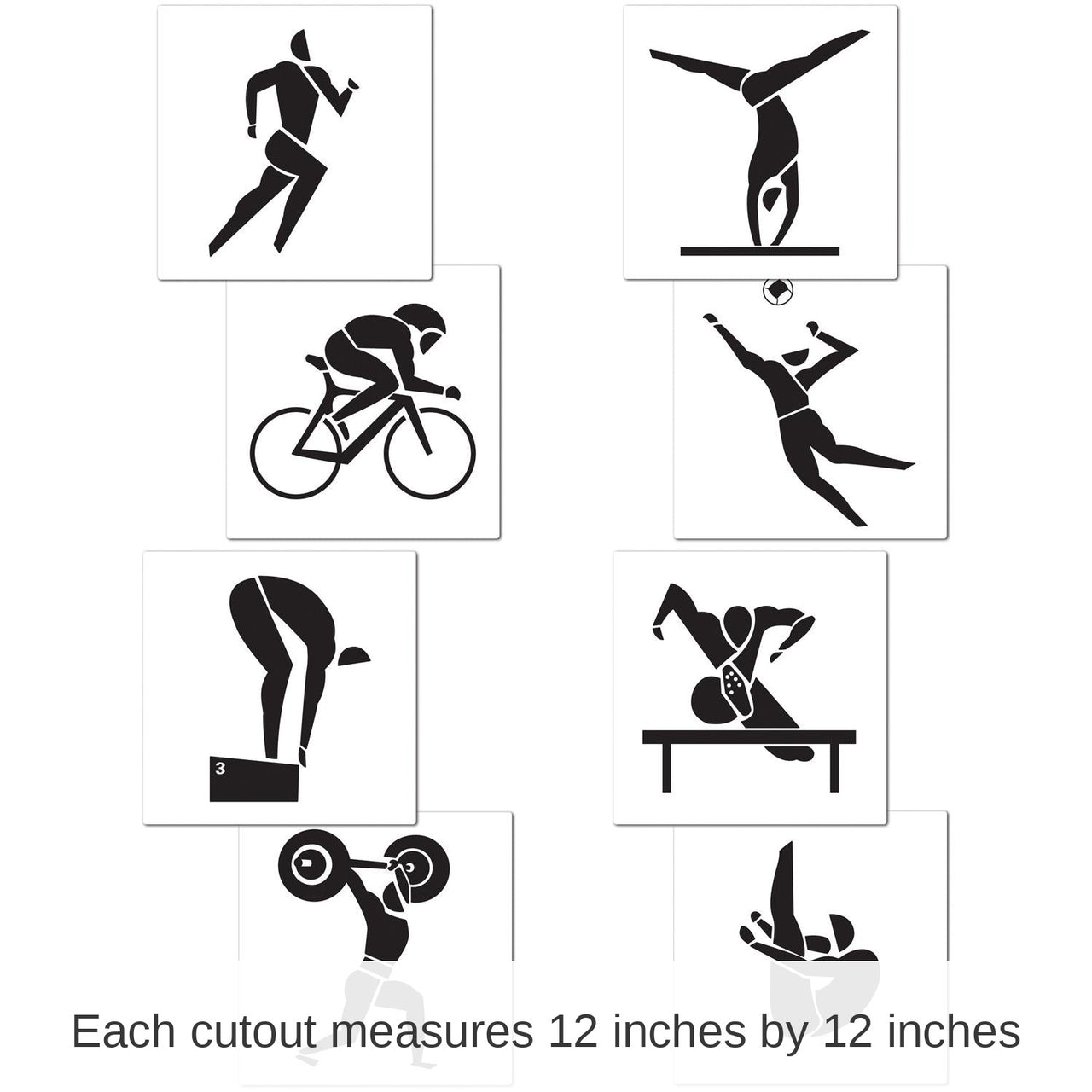 48 Pack Bulk Summer Sports Party Cutouts