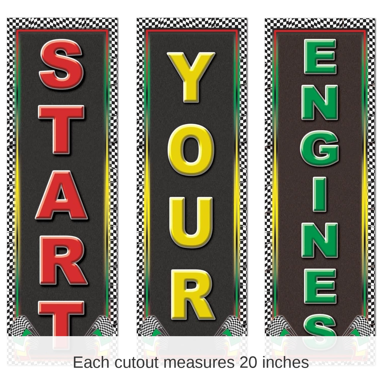 36 Pack Bulk Racing Party Cutouts