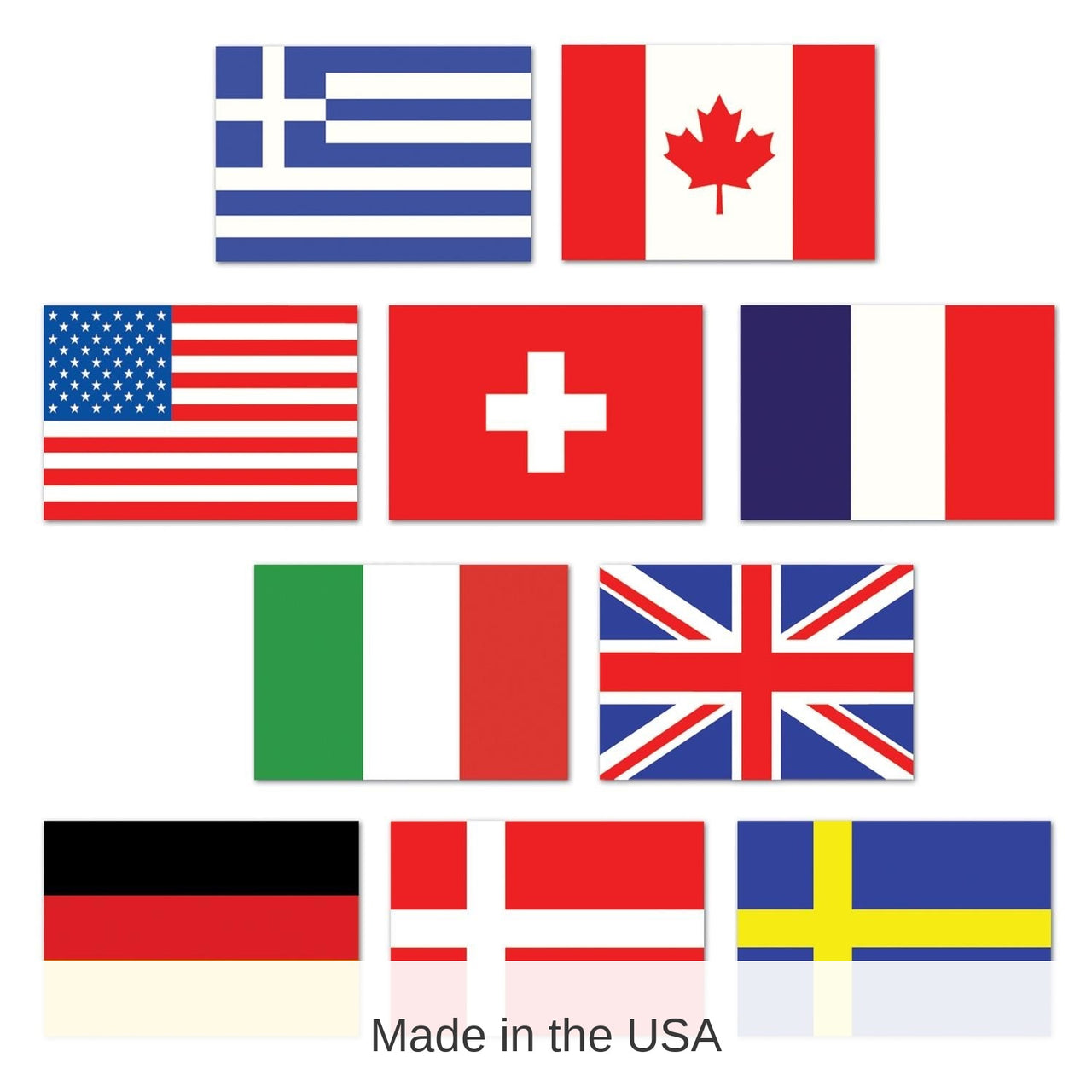 240 Pack Bulk Mini International Flag Party Cutouts