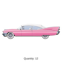 12 Pack Bulk Jointed 50's Cruisin' Car Party Decoration