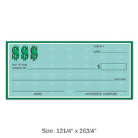 12 Pack Bulk Winner's Check Party Decoration