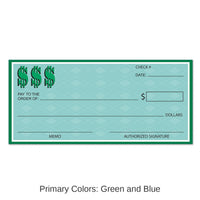 12 Pack Bulk Winner's Check Party Decoration