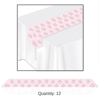 12 Pack Bulk Printed It's A Girl! Paper Table Runner