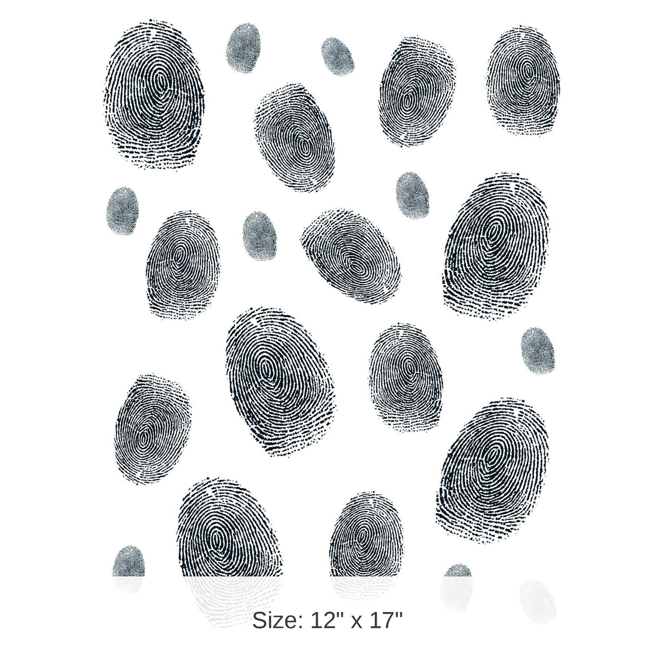 264 Piece Bulk Fingerprints Party Peel 'N Place Clings