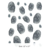 264 Piece Bulk Fingerprints Party Peel 'N Place Clings