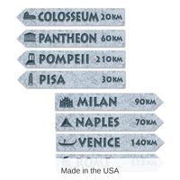 48 Pack Bulk Italian Street Party Sign Cutouts