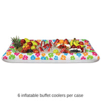 6 Pack Bulk Luau Party Inflatable Luau Buffet Cooler