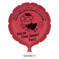 6 Pack Bulk You're One Smart Fart! Graduation Party Whoopee Cushion