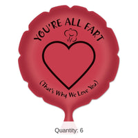 6 Pack Bulk You're All Fart Party Whoopee Cushion