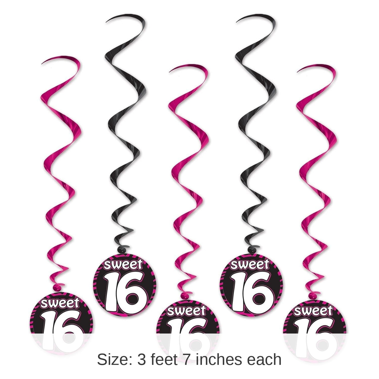 30 Piece Bulk Sweet 16 Birthday Party Whirls