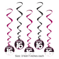30 Piece Bulk Sweet 16 Birthday Party Whirls