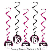 30 Piece Bulk Sweet 16 Birthday Party Whirls