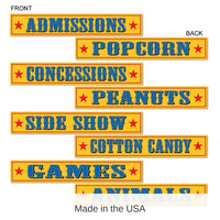48 Pack Bulk Circus Sign Cutouts