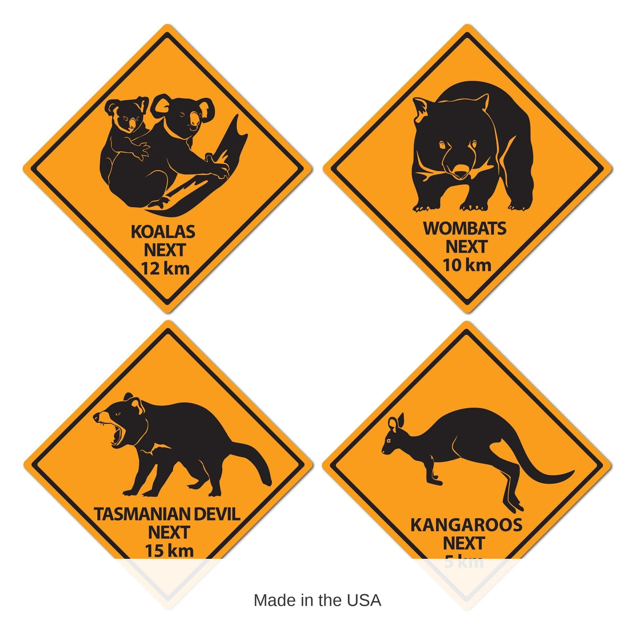 48 Pack Bulk Outback Road Sign Party Cutouts