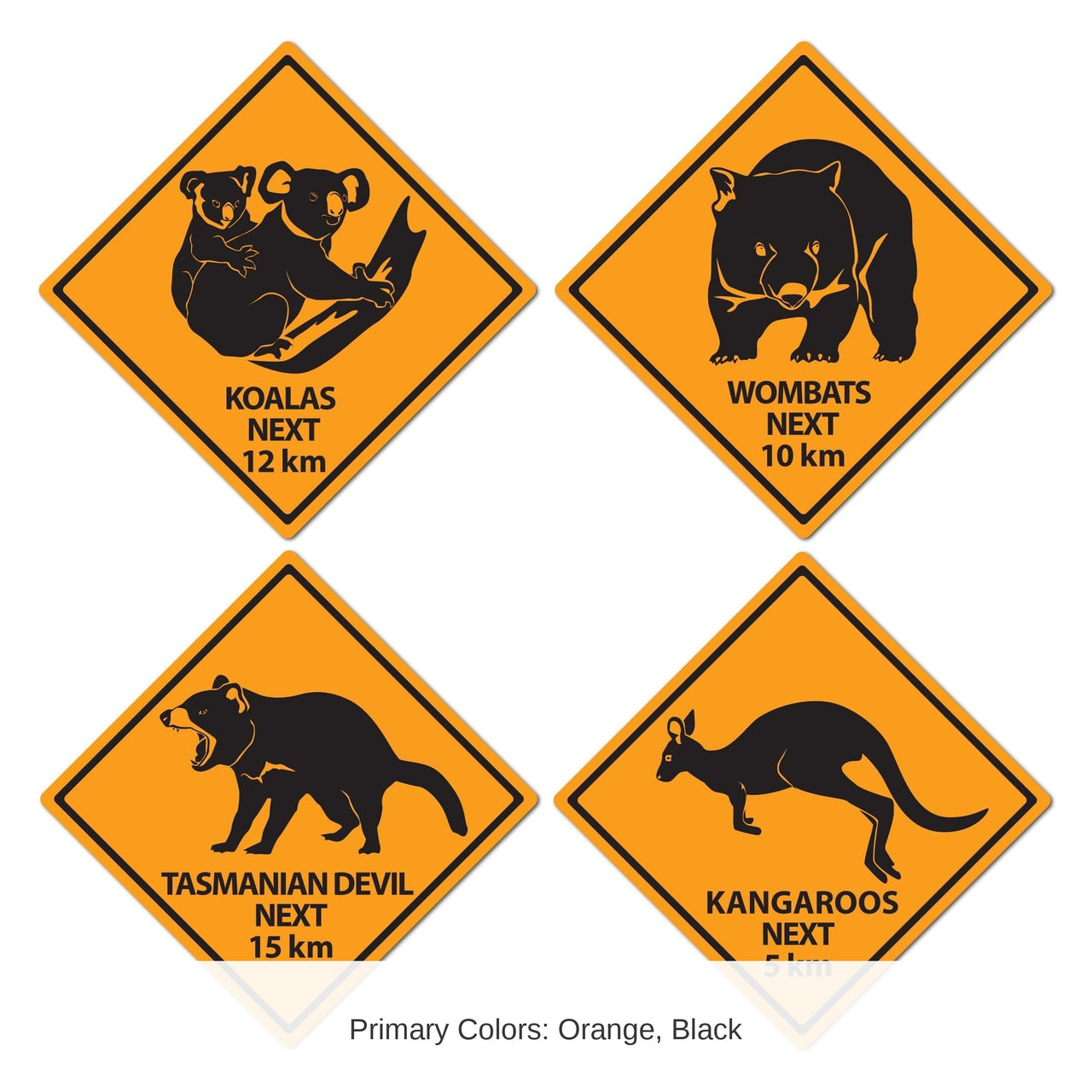 48 Pack Bulk Outback Road Sign Party Cutouts