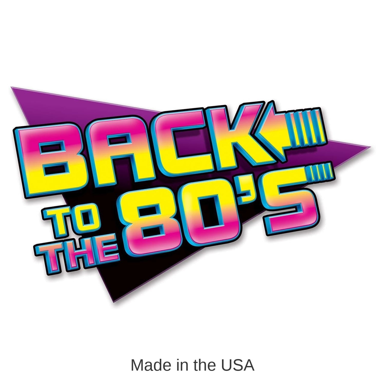 12 Pack Bulk Back To The 80's Party Sign
