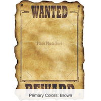 12 Pack Bulk Western Wanted Party Sign