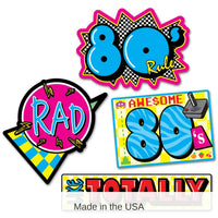 48 Pack Bulk Awesome 80's Party Cutouts