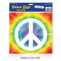 12 Pack Bulk Peace Sign Party Peel 'N Place Clings