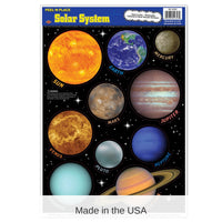 12 Pack Bulk Solar System Party Peel 'N Place Cling Sheets
