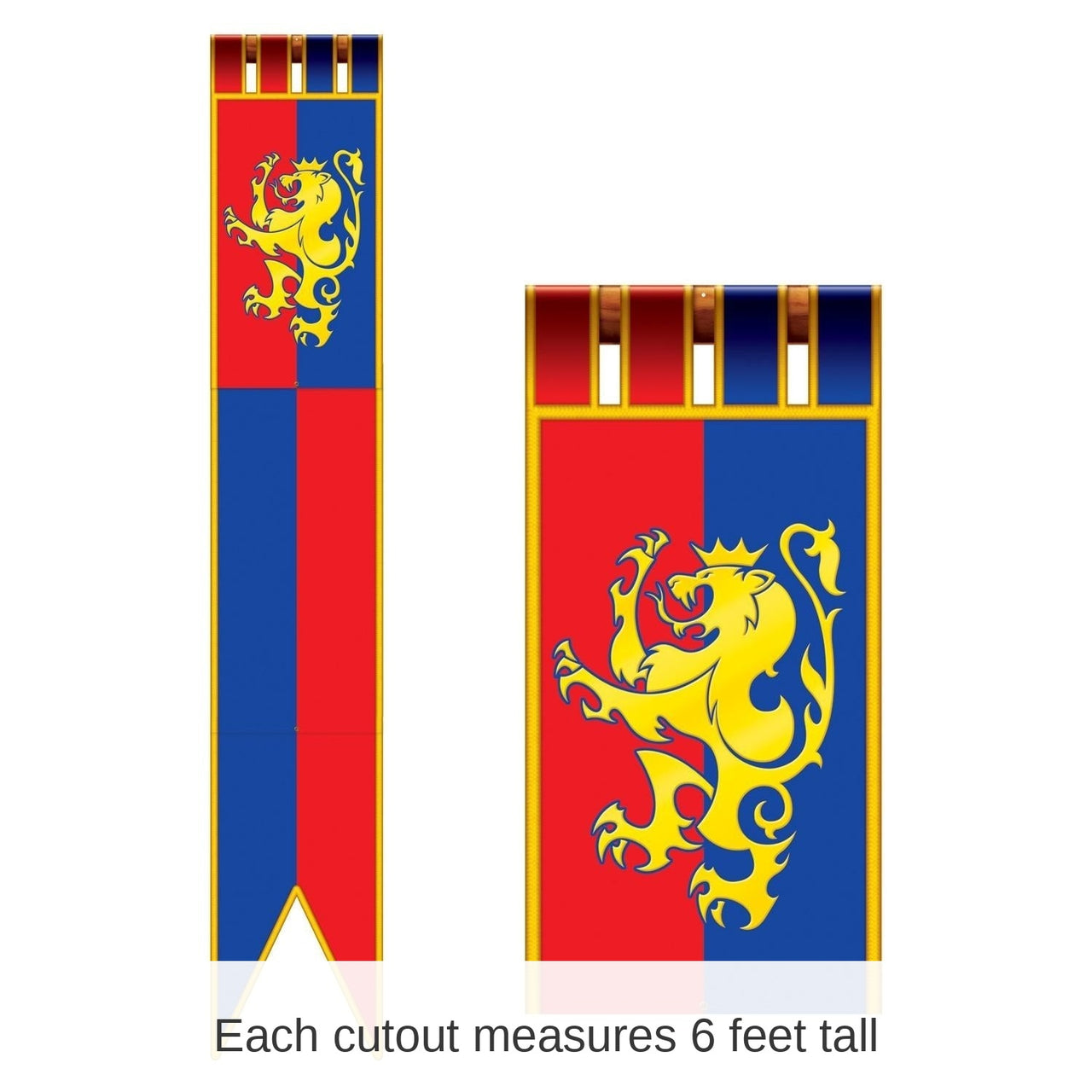 12 Pack Bulk Jointed Medieval Pull-Down Party Cutout