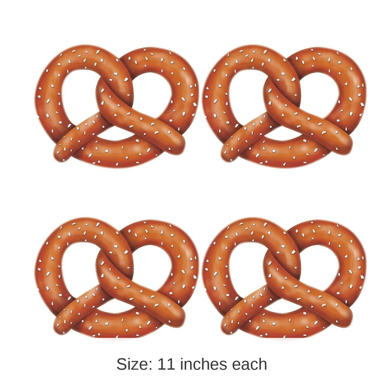 48 Pack Bulk Oktoberfest Pretzel Cutout Decorations