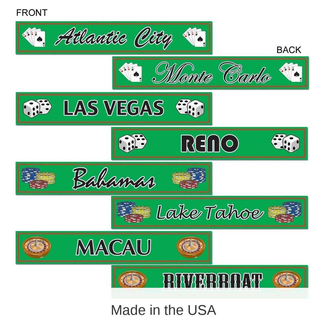 48 Pack Bulk Gambling Destination St Sign Party Cutouts