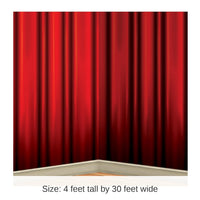 6 Pack Bulk Red Curtain Party Backdrop