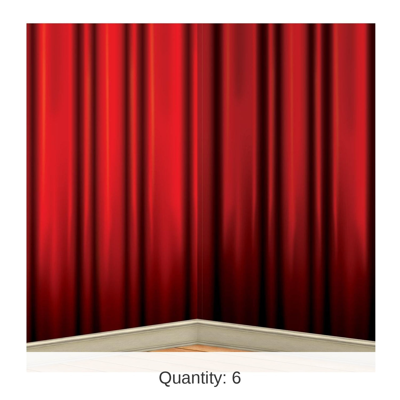 6 Pack Bulk Red Curtain Party Backdrop