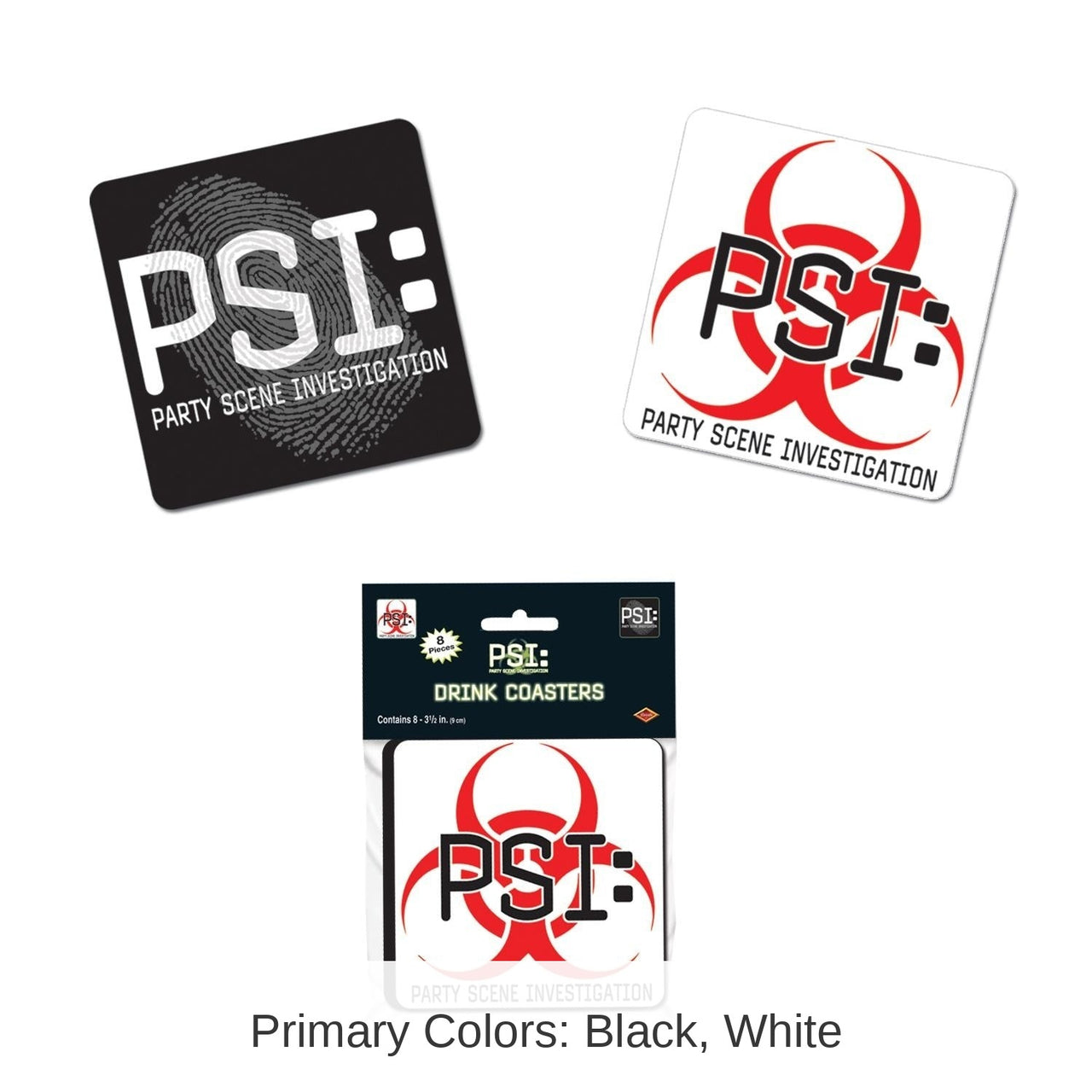 96 Pack Bulk PSI Party Coasters