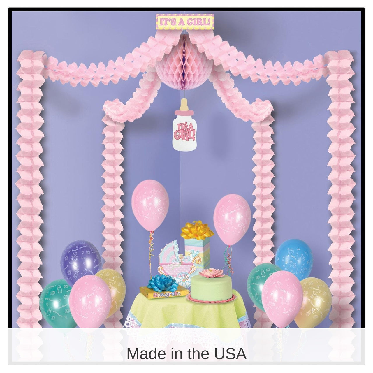 6 Pack Bulk It's A Girl! Party Canopy
