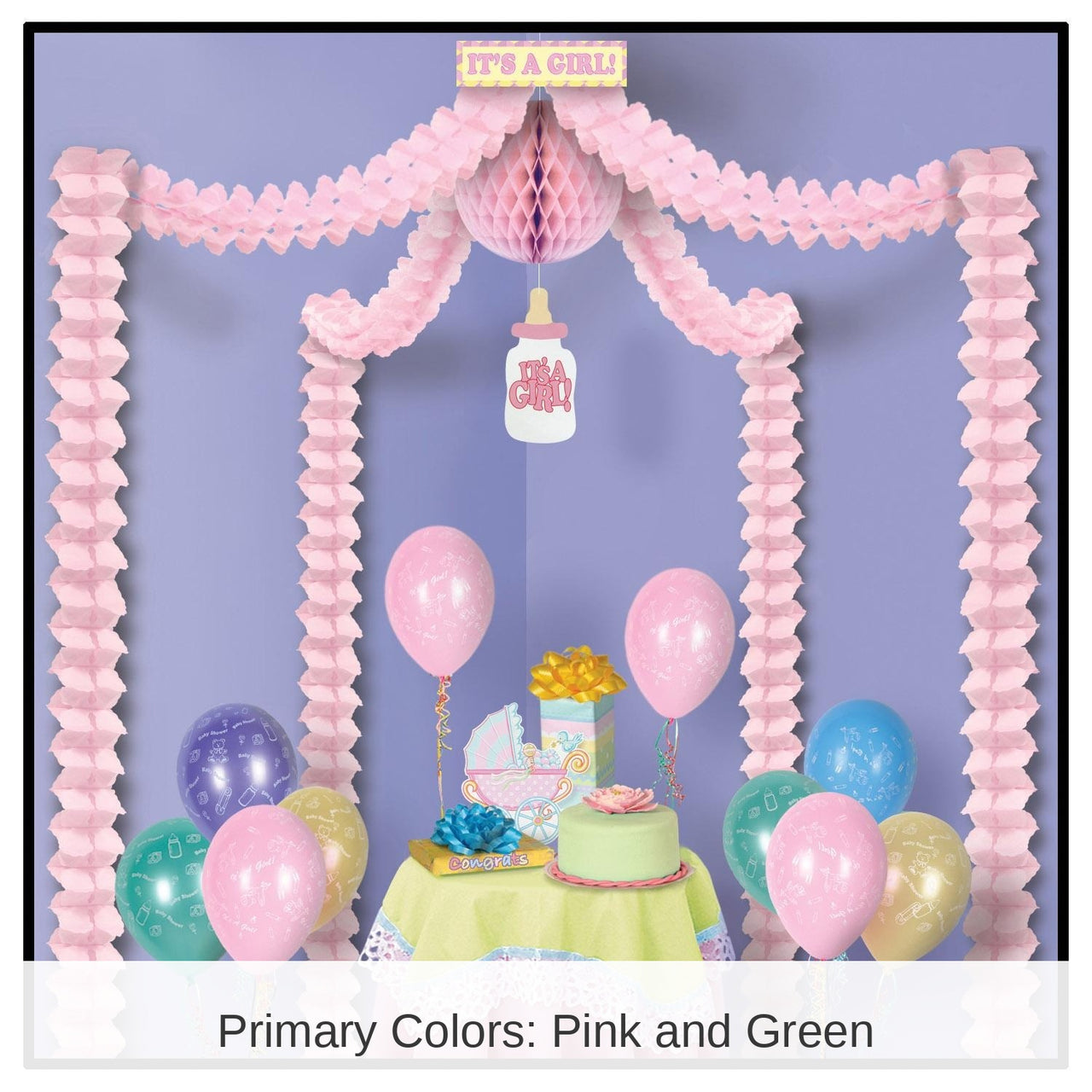 6 Pack Bulk It's A Girl! Party Canopy