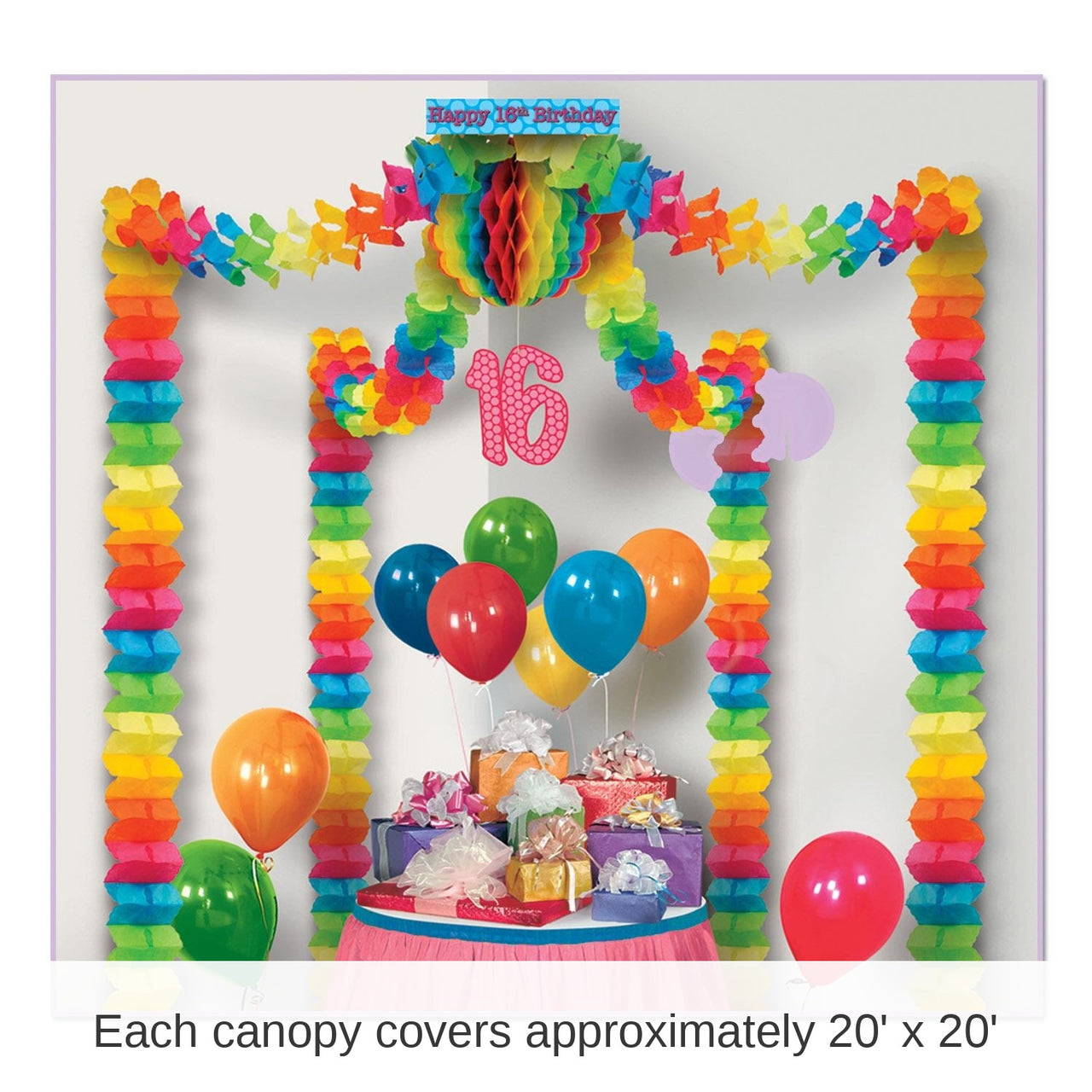 6 Pack Bulk 16th Birthday Party Canopy