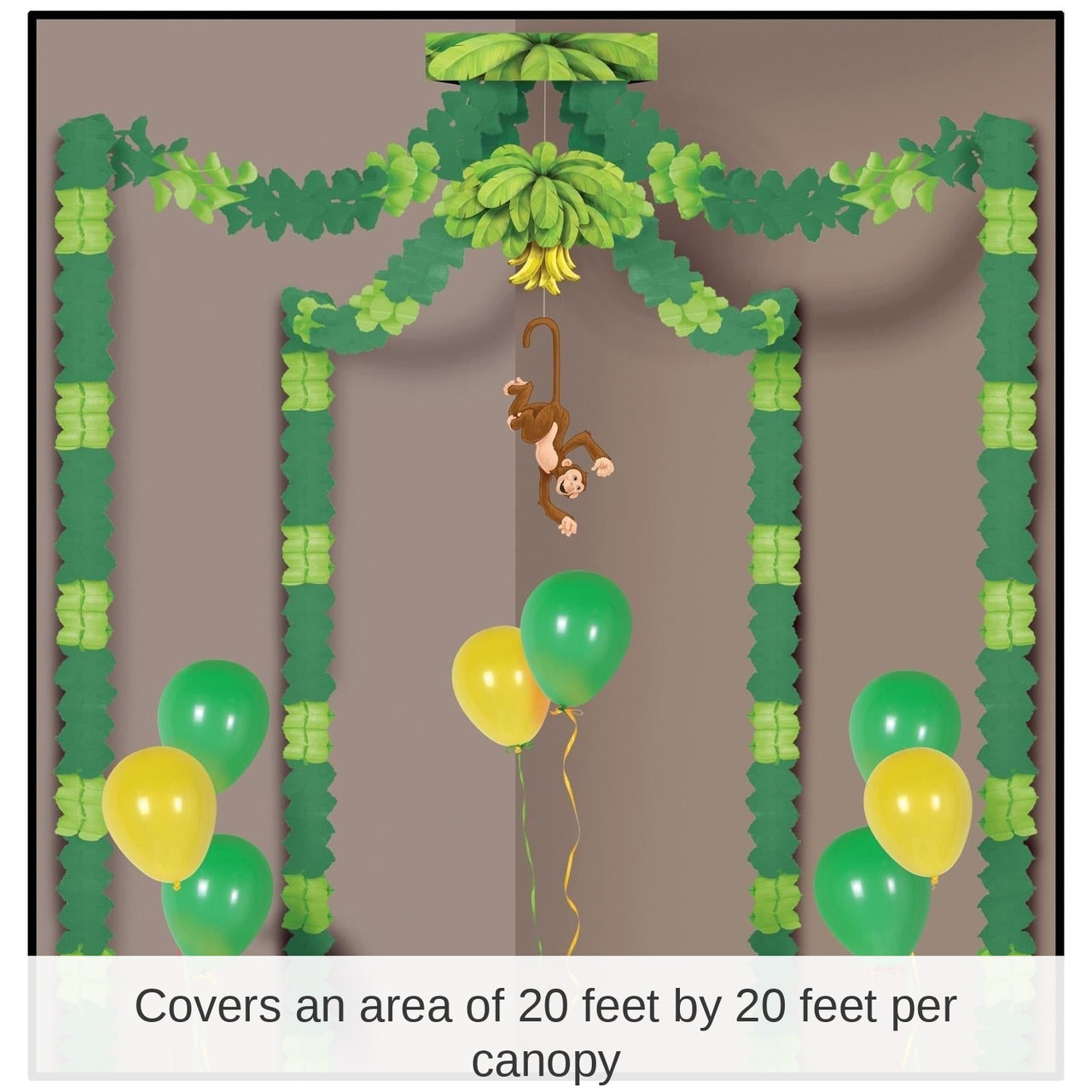 6 Pack Bulk Jungle Monkey Party Canopy