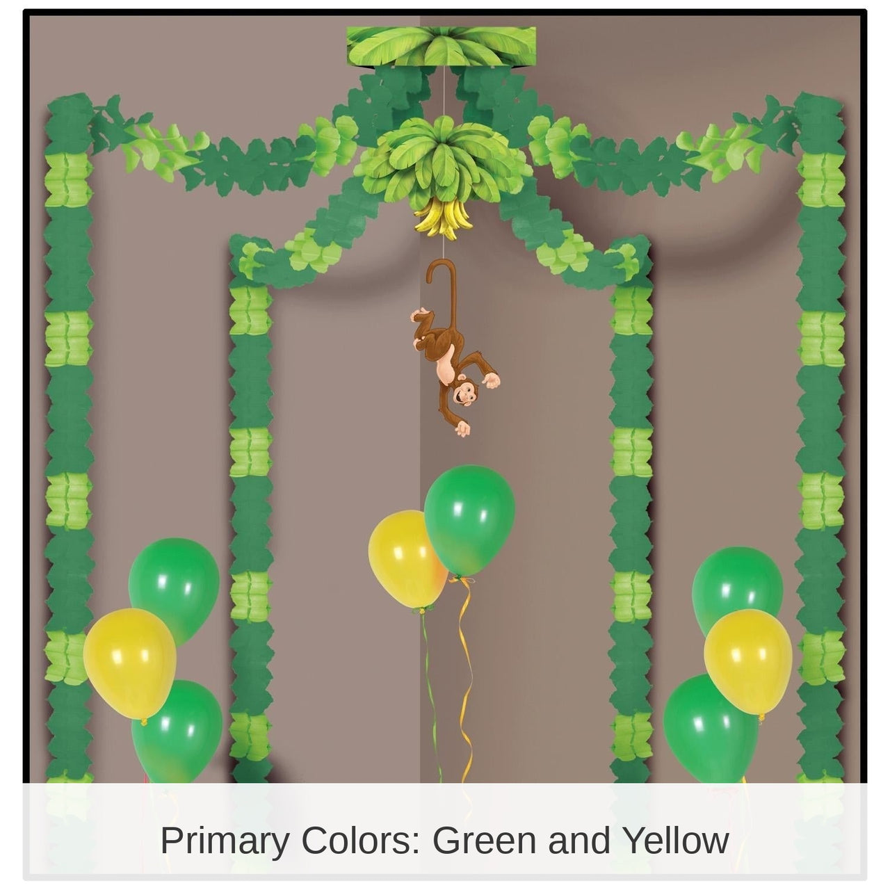6 Pack Bulk Jungle Monkey Party Canopy